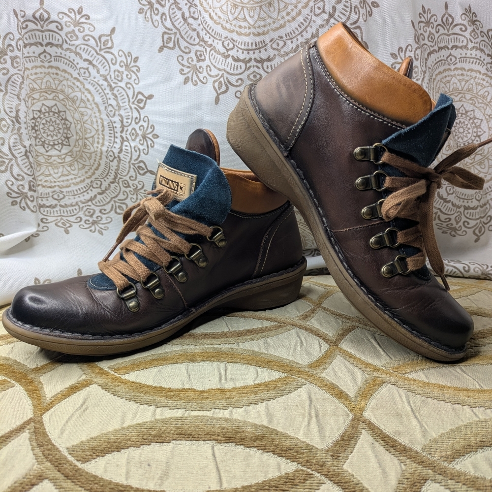 Pikolinos Women’s Uruguay Leather Suede Hiking Boots Brown EUR 36 / US Size 5.5